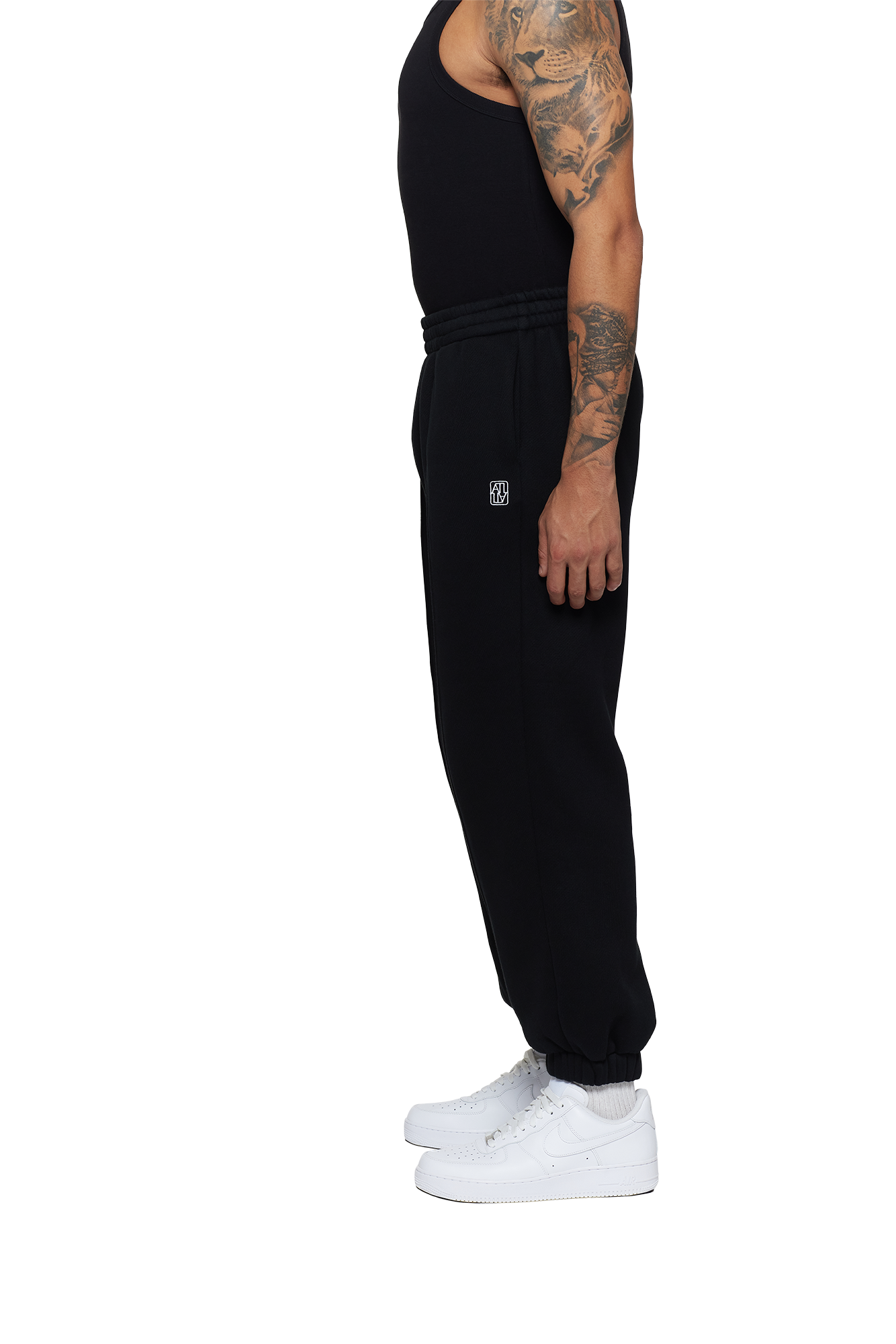 Black Mens's Track Pant