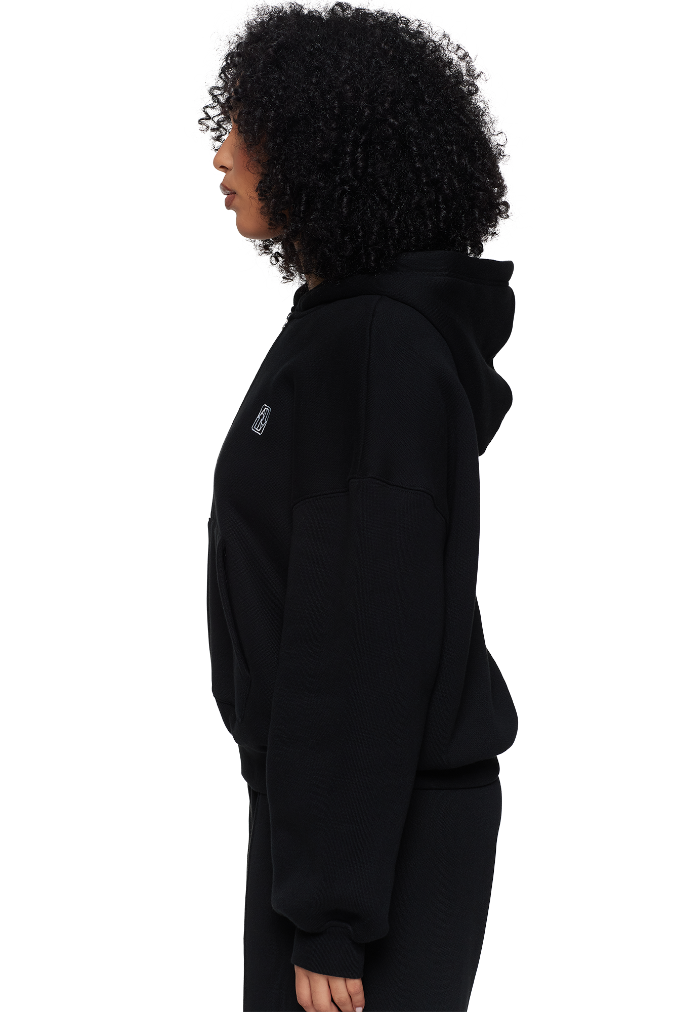 Black Unisex Zip Hoodie