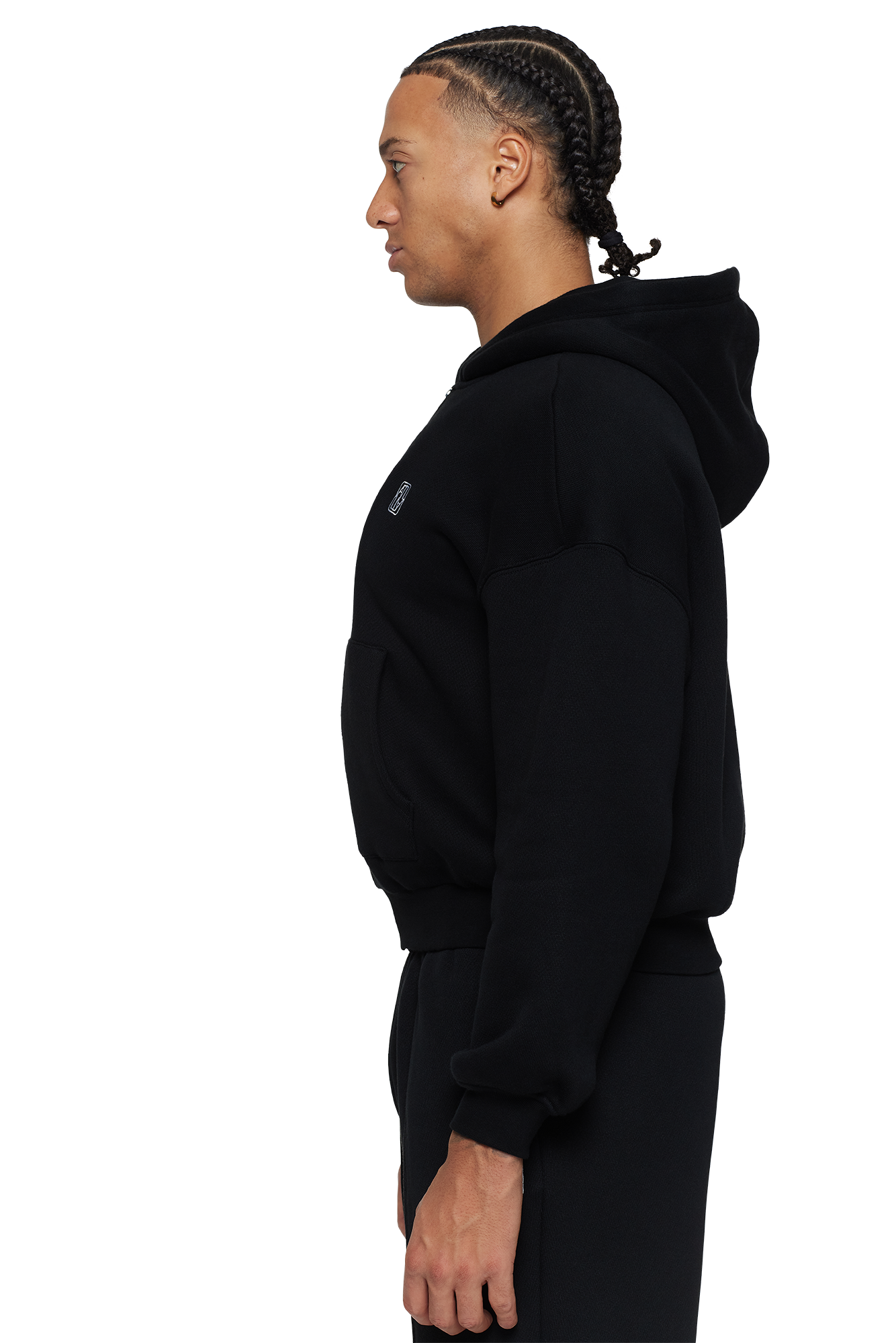 Black Unisex Zip Hoodie