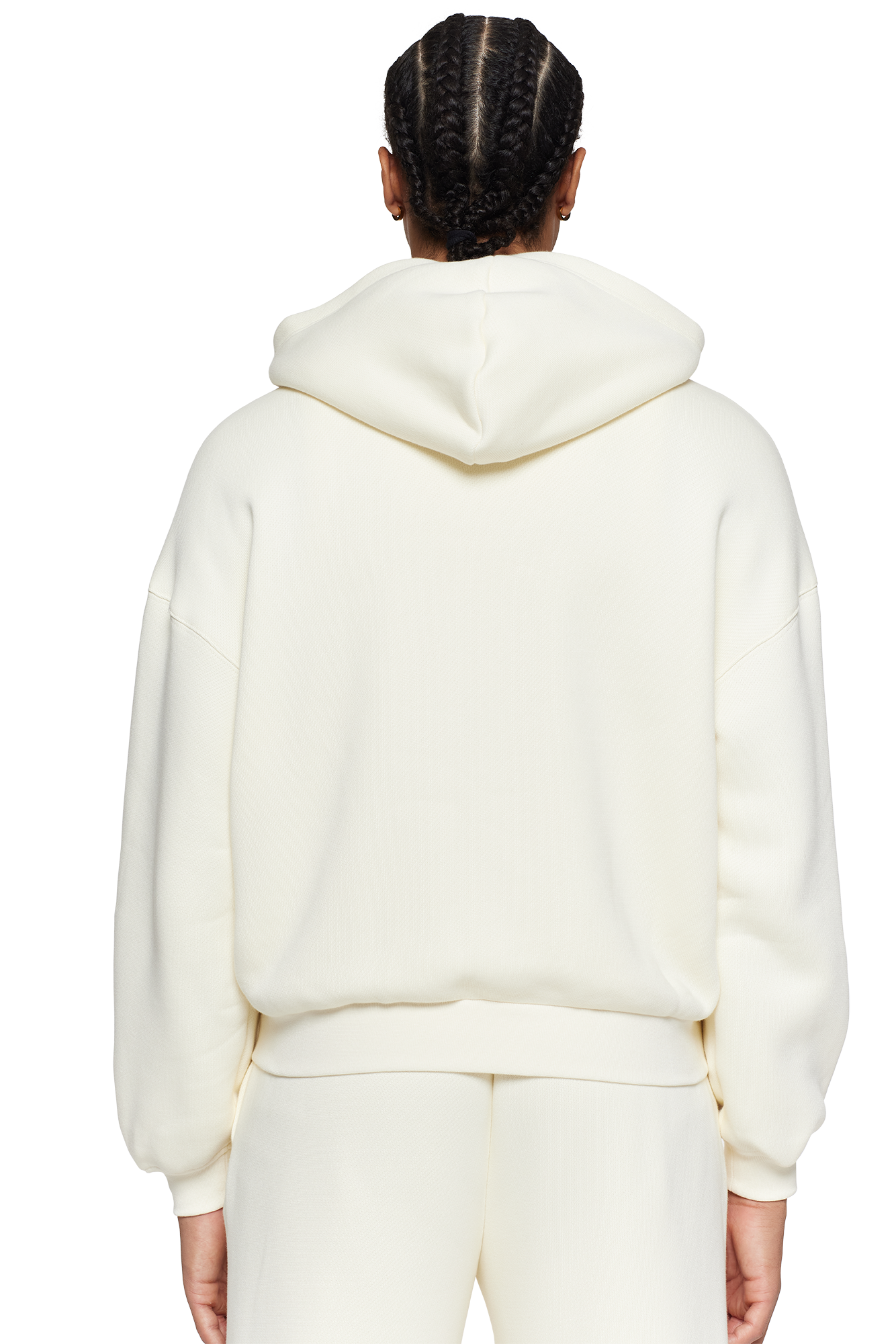 Cream Unisex Zip Hoodie