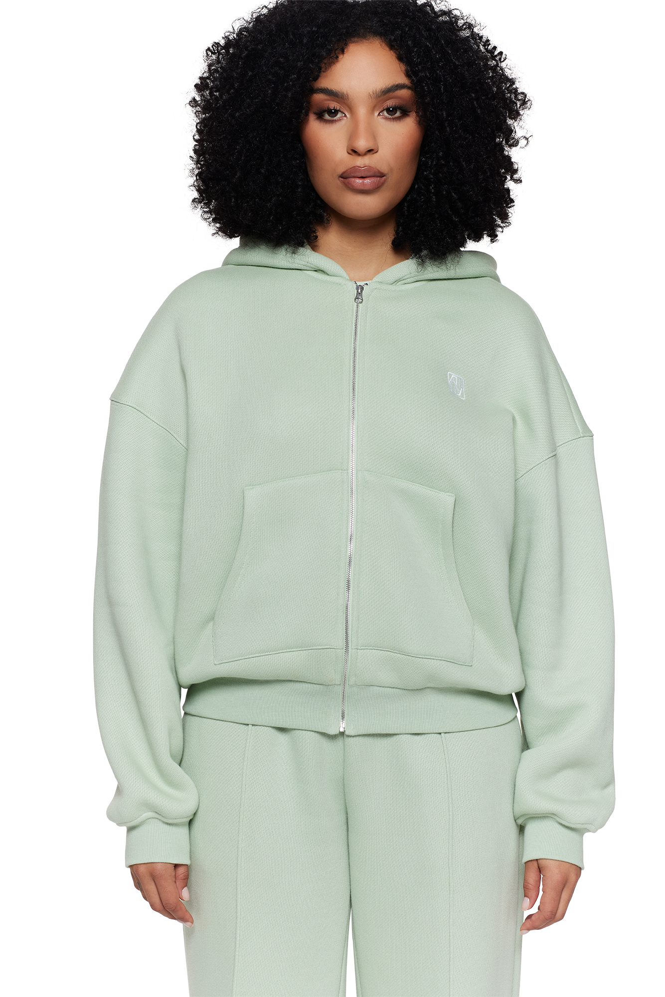 Sage Unisex Zip Hoodie