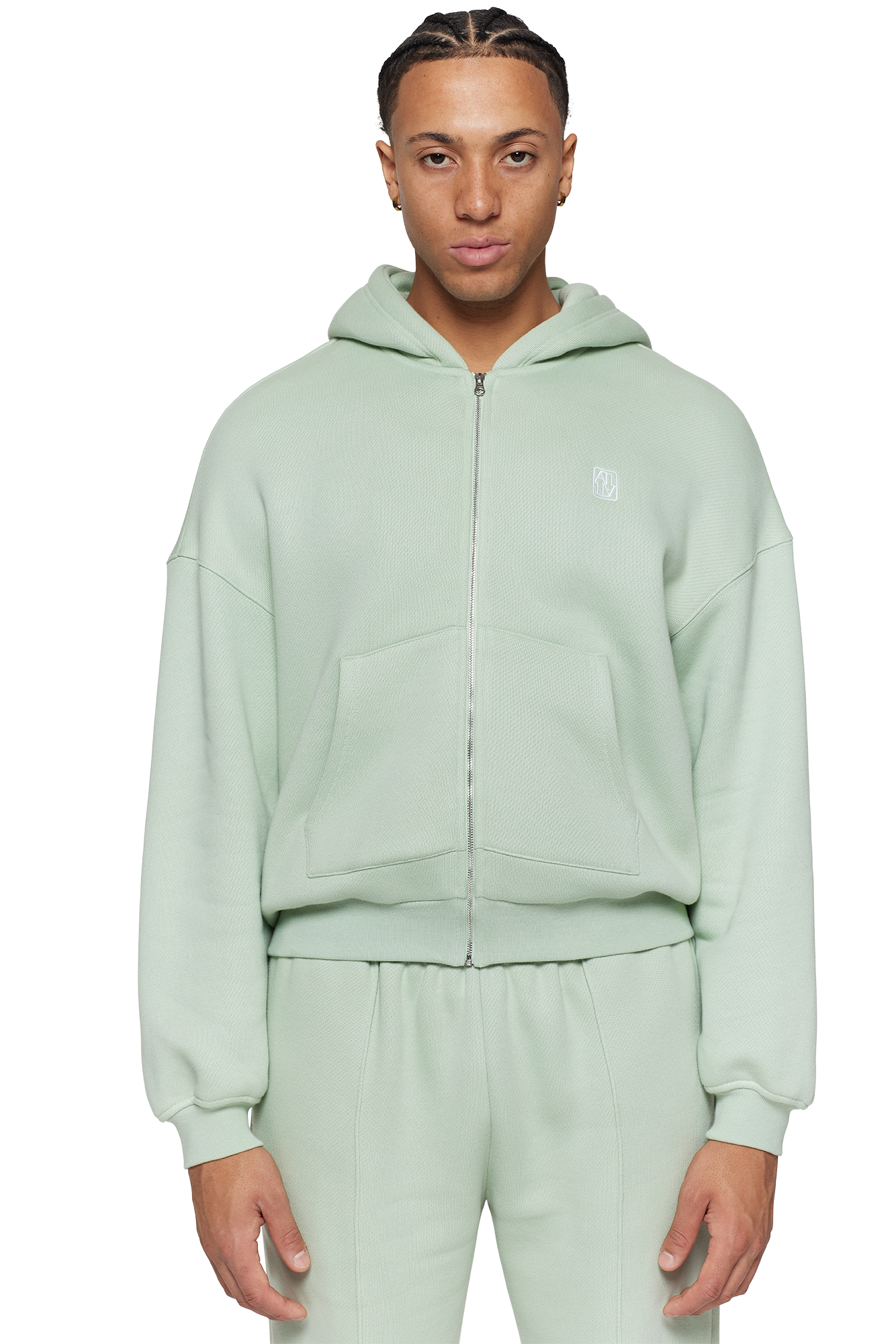 Sage Unisex Zip Hoodie