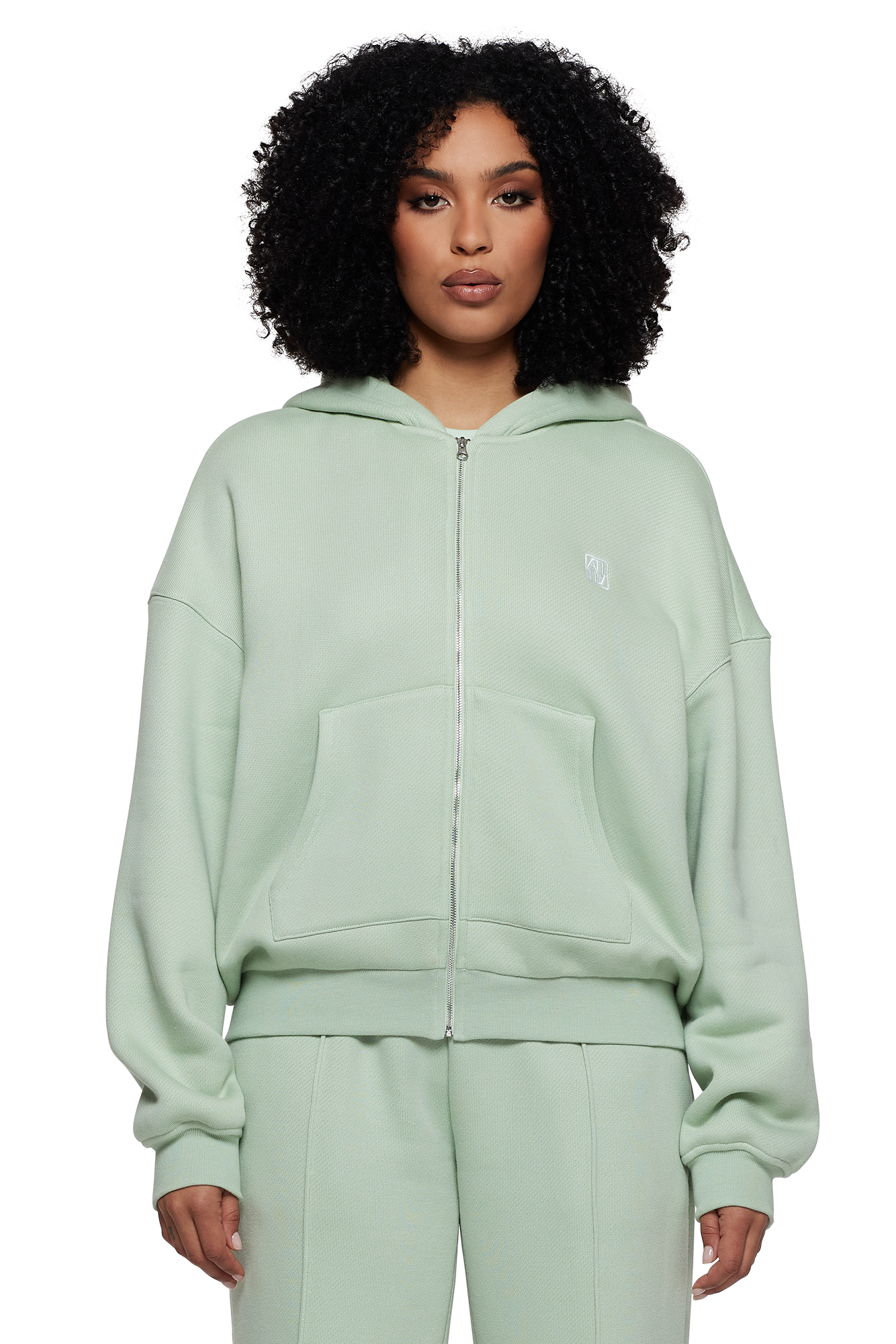 Sage Unisex Zip Hoodie